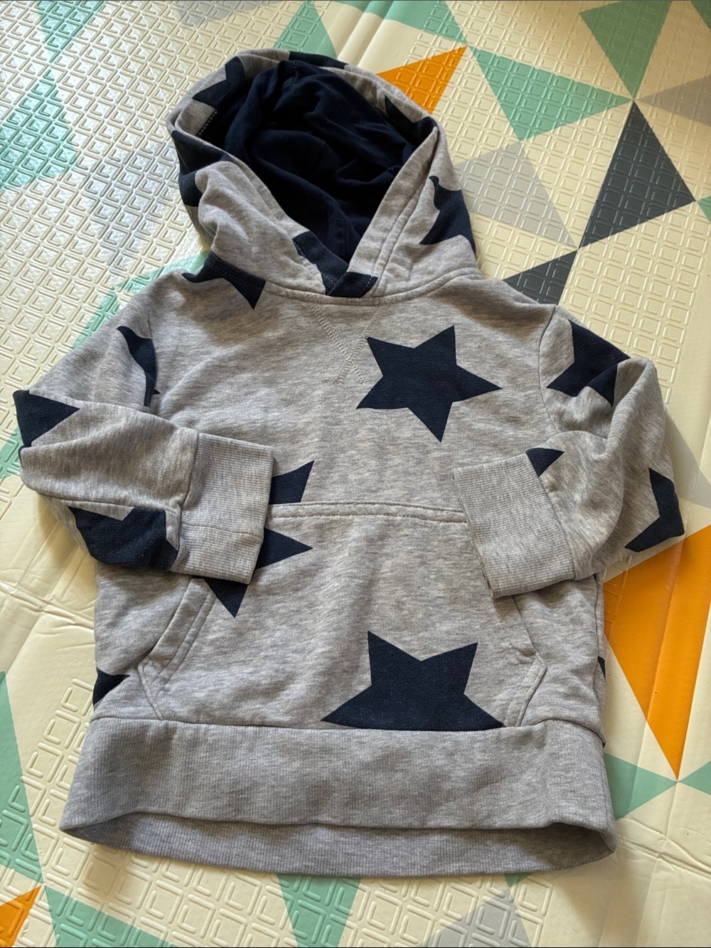 20/25$ 🧸 Kids Star Print Hoodie Sweatshirt - Gray & Navy